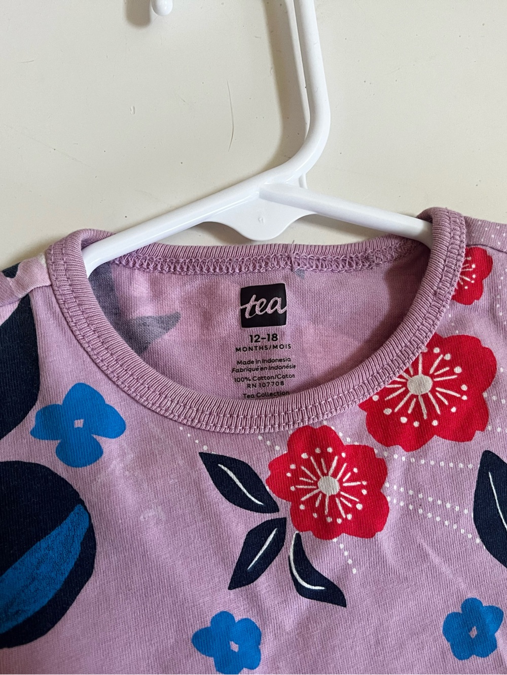 Tea Collection Lilac Floral Peplum Long-Sleeve Top - Picture 3 of 3